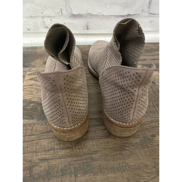 Eileen Fisher Leaf Split Booties Soft Suede Size 7.5 Vero Cuoio Tan Comfort - Picture 4 of 11